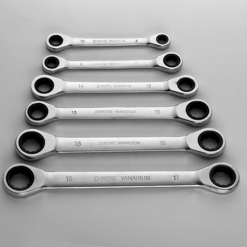 Metric Double Box-End Ratcheting Wrenches Set  Wrench Tool S