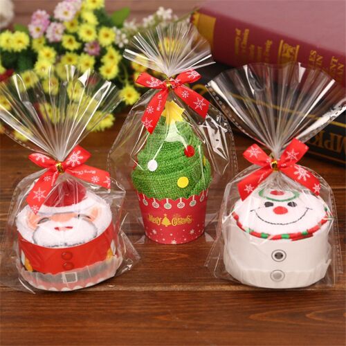Santa Cake Towel Christmas Gift Happy New Year 2022
