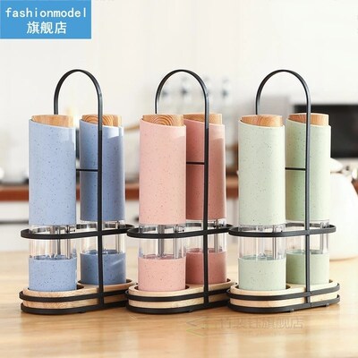 Wheat Straw Electric Salt Pepper Grinder Set LED Light Autom