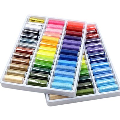 39Pcs Mixed Colors  Polyester Yarn Sewing Thread Roll Ma