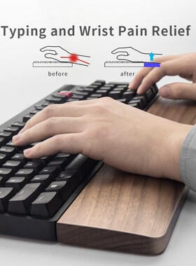 Walnut Wooden Keyboard Wrist Rest Vaydeer Ergonomic Gaming D