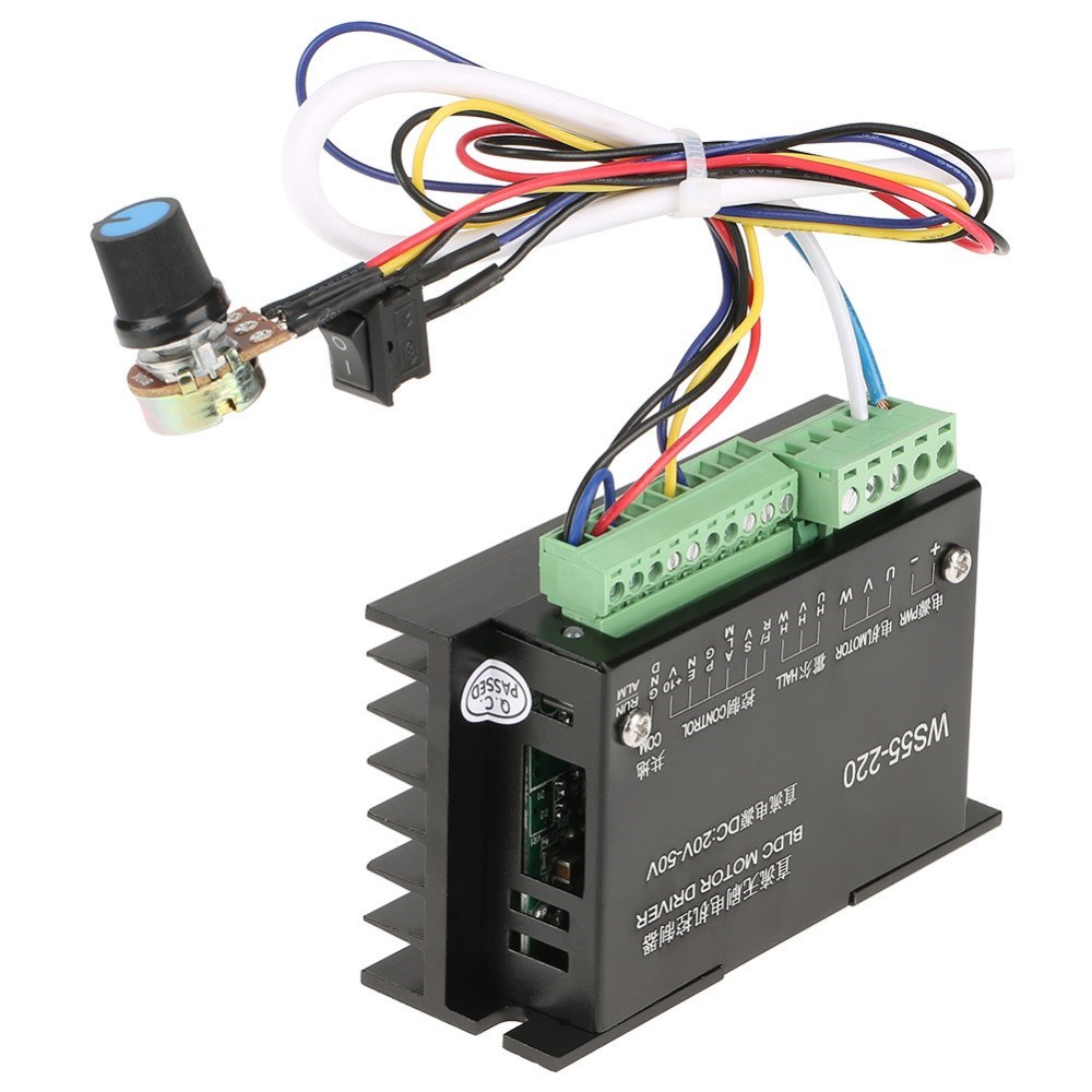 WS55-220 DC 48V 500W CNC Brushless Spindle BLDC Motor Driver