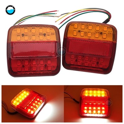 2x 12V Trailer Truck Caravan 26 LED Taillight Tail Waterproo