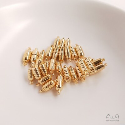14K bag gold color DIY accessories magnet buckle round bambo