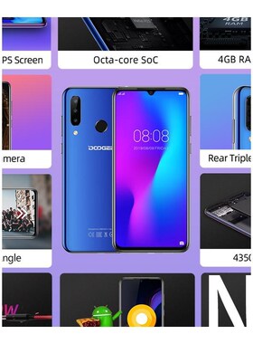 DOOGEE N20 Mobilephone print 6.3inch FHD+ Display 16MP Tripl
