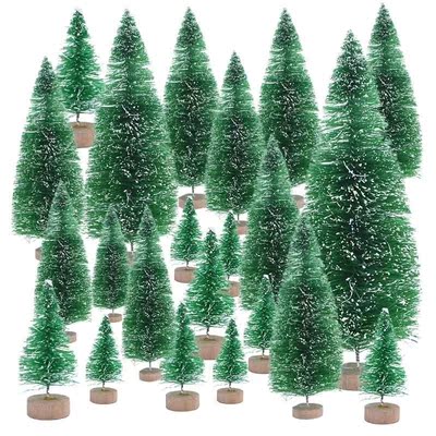 6.5cm to 16cm Small Decorated Christmas Tree Fake Pine Tree