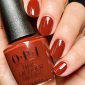 opi指甲油秋冬焦糖色南瓜脏橘红棕咖啡铁锈砖红色Slip dressed
