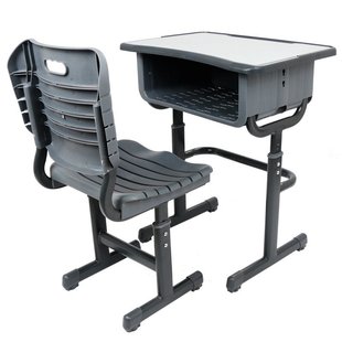 ABS塑料可调节中小学生课桌椅 书桌 厂家直销培训课桌椅