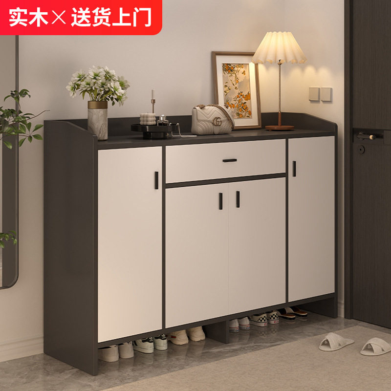 实木鞋柜家用门口入户2025新款玄关收纳柜一体靠墙楼道电梯口鞋架,住宅家具,鞋柜,淘宝优惠券,粉丝福利购,淘宝优惠卷