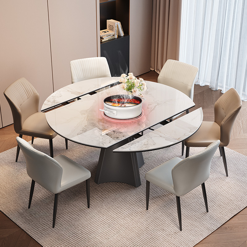 蒂梵拉全托底板可伸缩餐桌