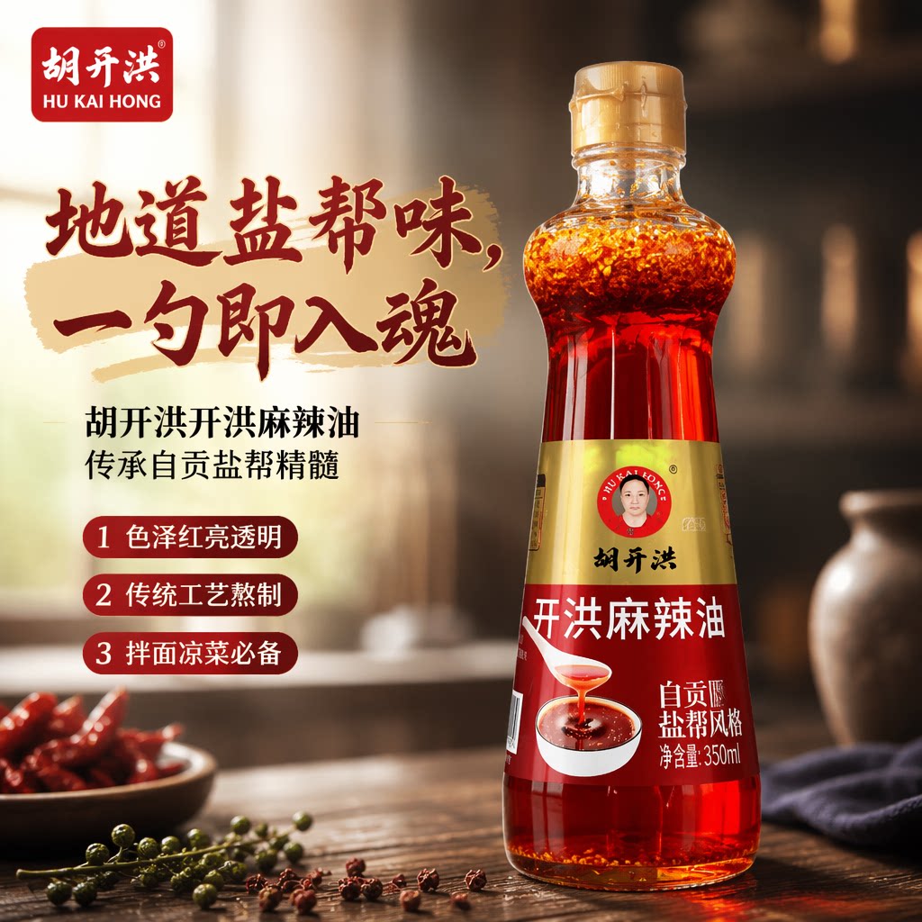 开洪麻辣红油开店专用钵钵鸡口水鸡凉菜串串凉面增香麻辣油小瓶