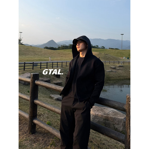GTAL26FW美式休闲男款《拳击手》连帽卫衣580g重磅刺绣拉链外套
