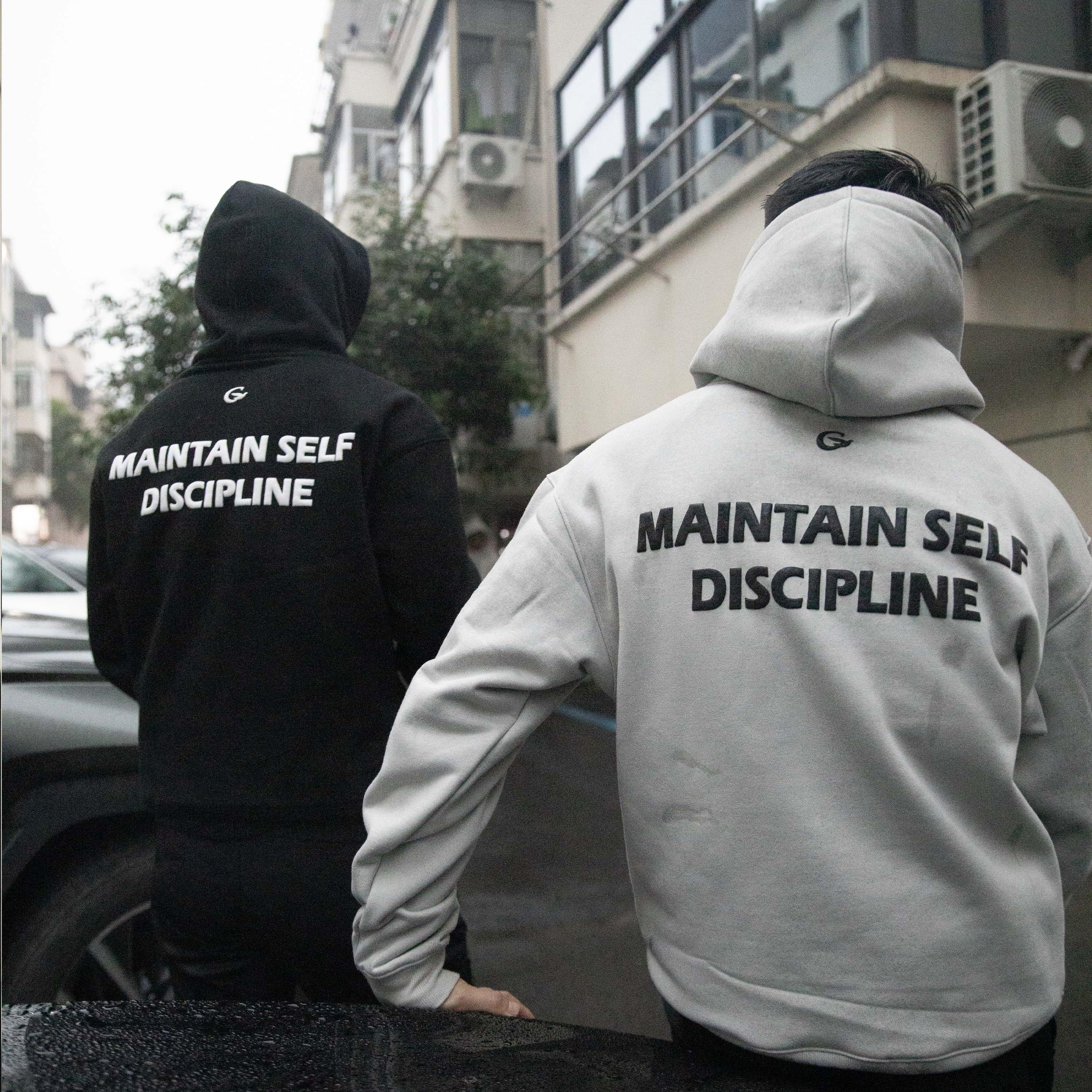 GTAL美式发泡加绒连帽套头卫衣