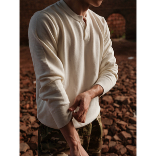 纯棉打底衫 老钱风针织衫 复古休闲内搭上衣 新贵亨利领长袖 GTAL美式