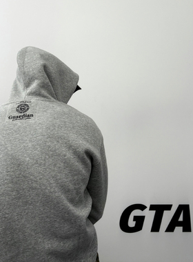 GTAL美式600g守护者重磅刺绣连帽卫衣立体剪裁挺阔运动帽衫上衣