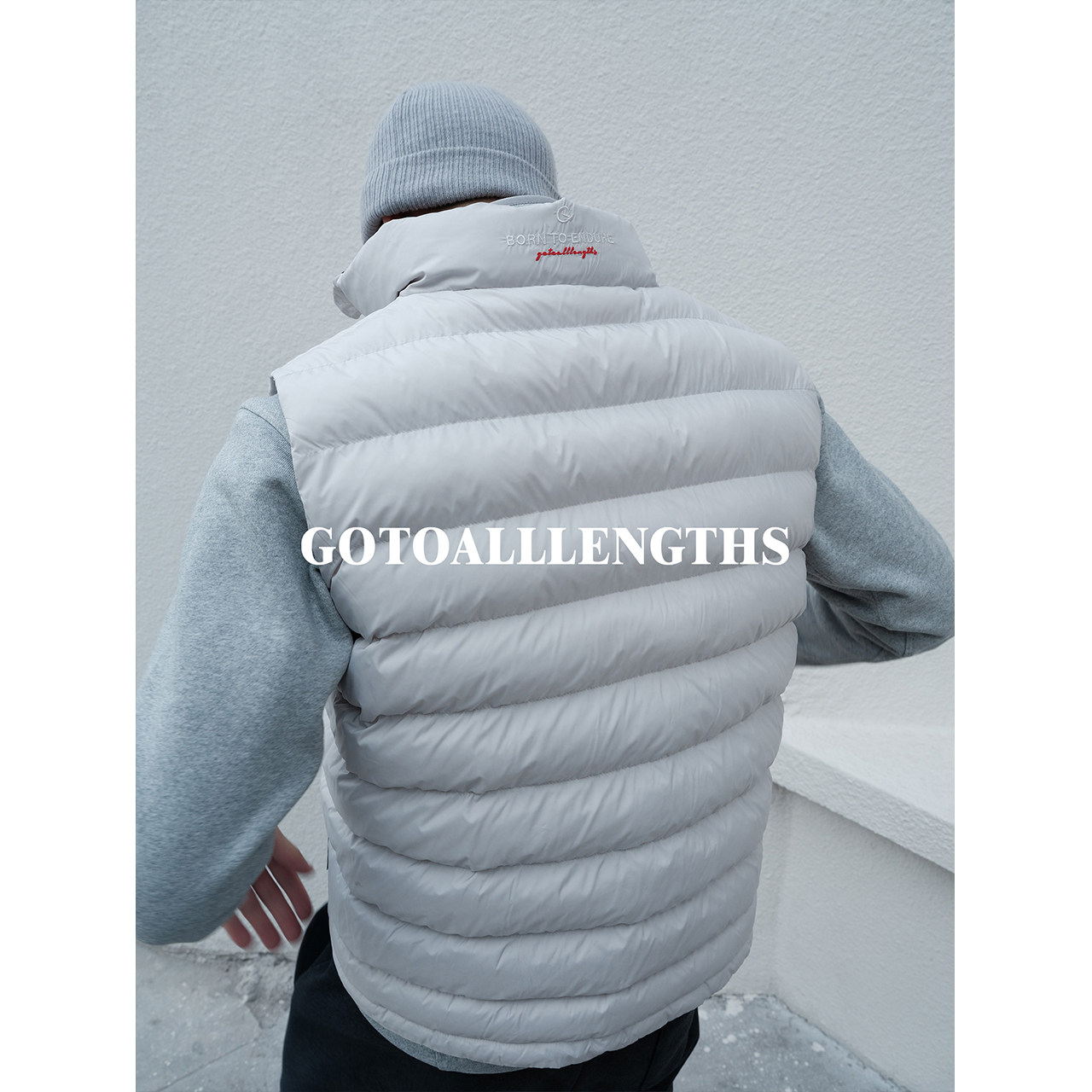 GTAL25AW美式排骨夹棉马甲珍珠棉刺绣立领保暖无袖休闲户外上衣