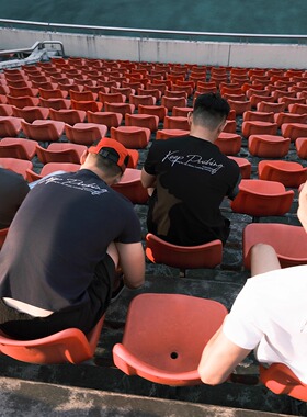 GTAL美式草写手绘英文T恤刺绣索罗娜速干凉感透气圆领冰皮短袖