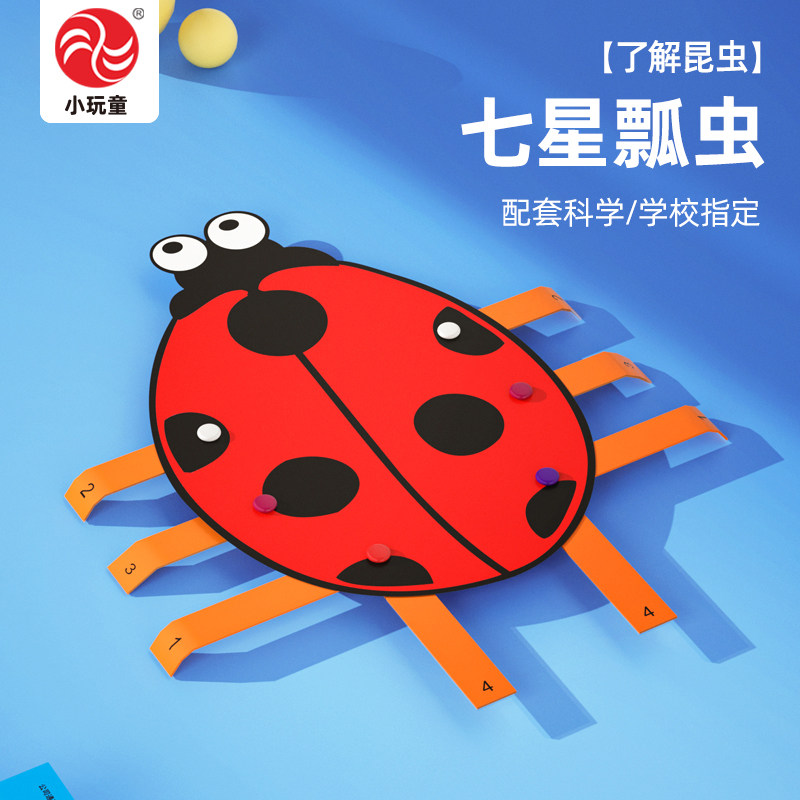 七星瓢虫昆虫手工制作diy材料包幼儿园科学区益智玩教具科学实验