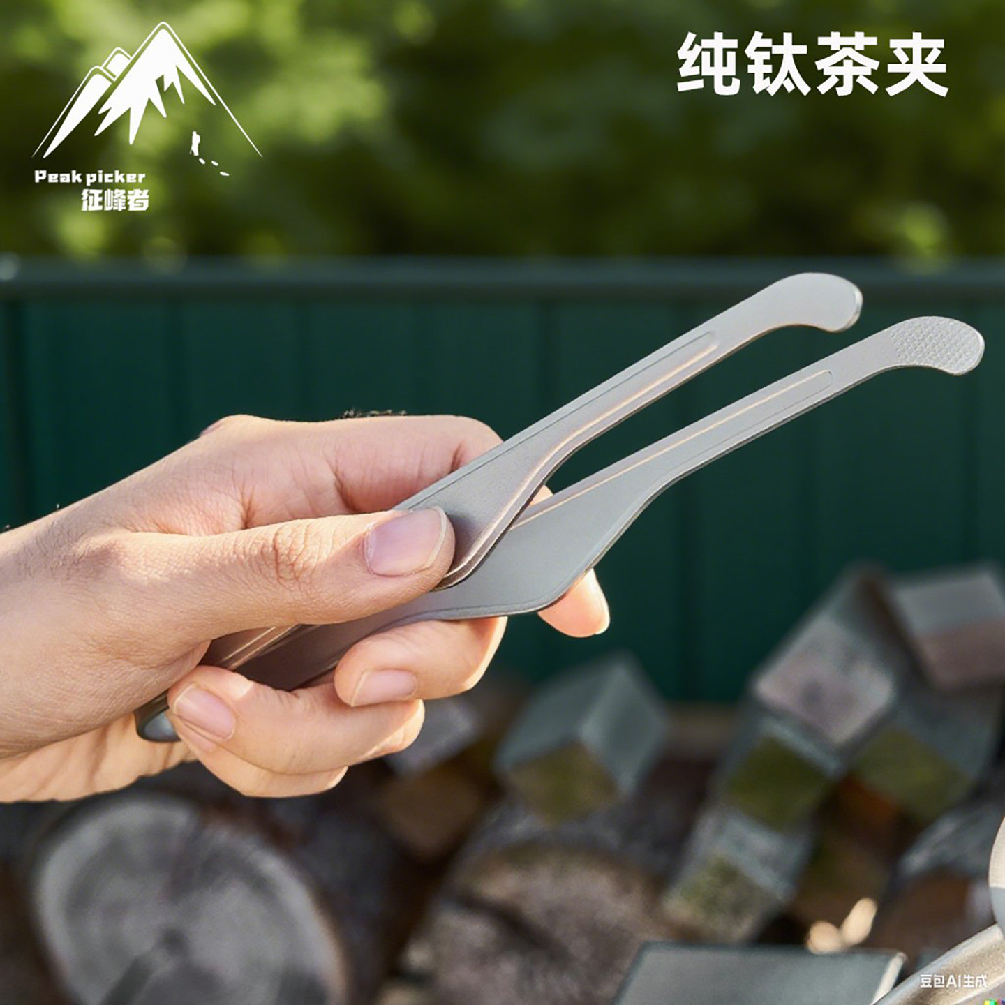 纯钛茶夹茶杯夹子家用防滑防烫镊子茶具配件高档神器喝茶功夫茶具
