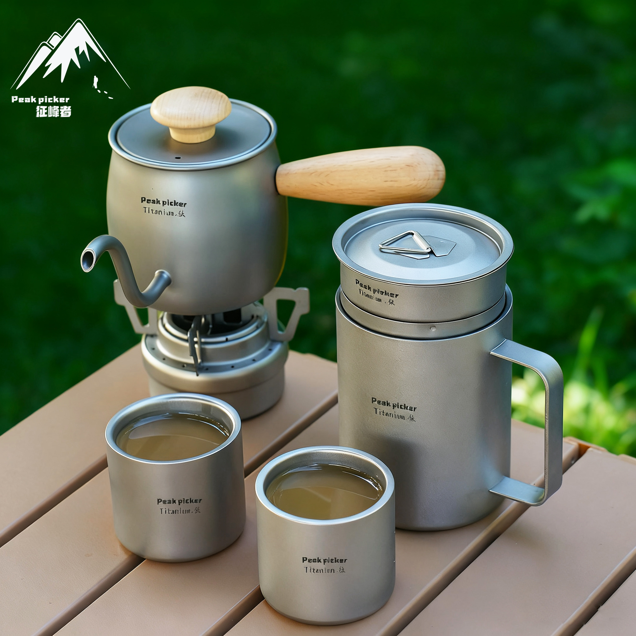 纯钛咖啡壶手冲壶套装长嘴细口