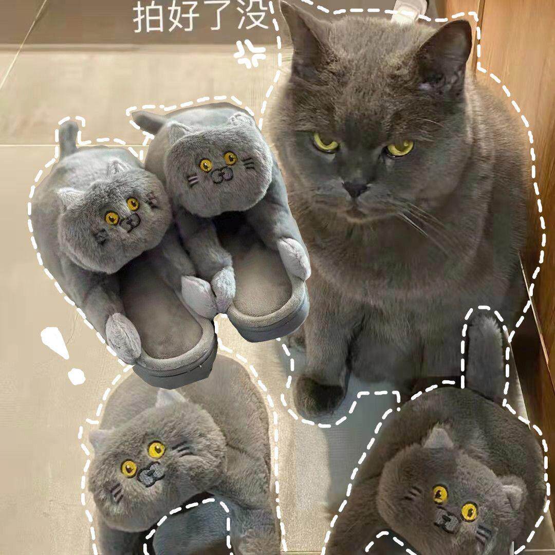 家居情侣毛绒棉鞋防滑2024新款