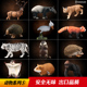 童德野生动物玩具儿童仿真模型摆件老虎动物园小熊猫猩猩麋鹿