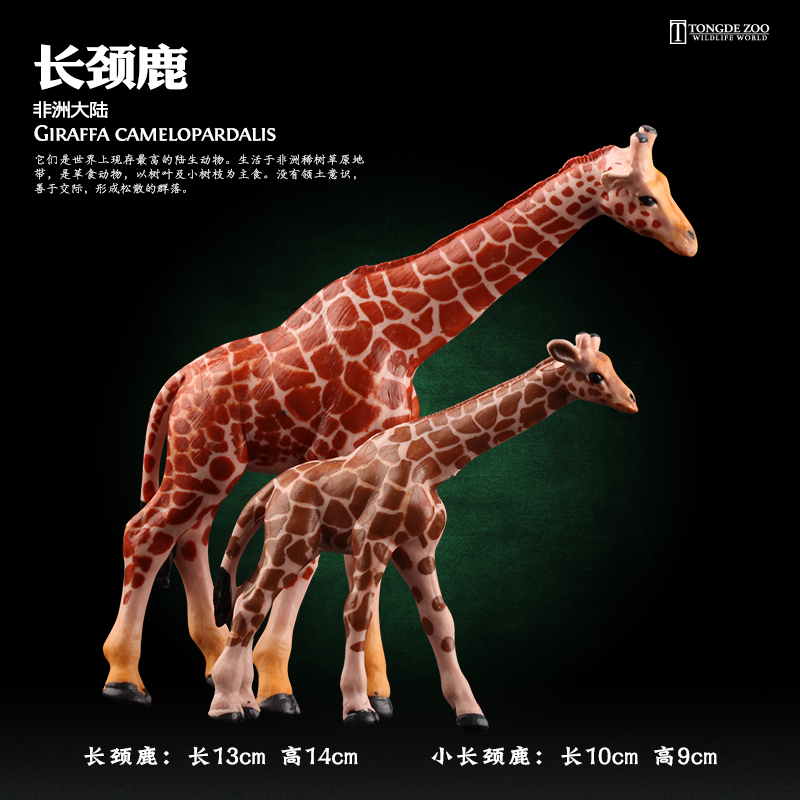 长颈鹿模型动物玩具环保材质无味