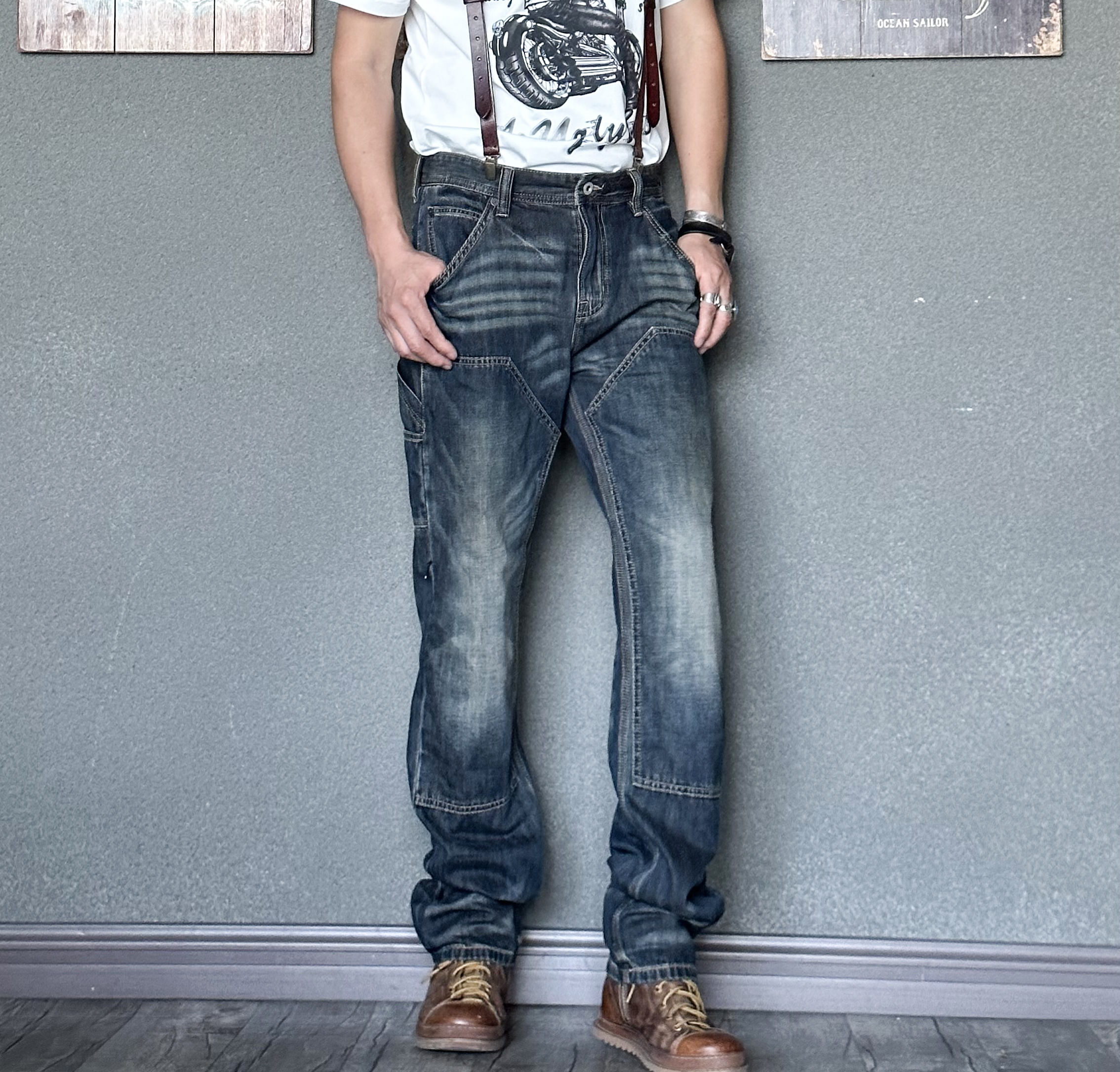 uglybros夏季透气薄牛仔裤