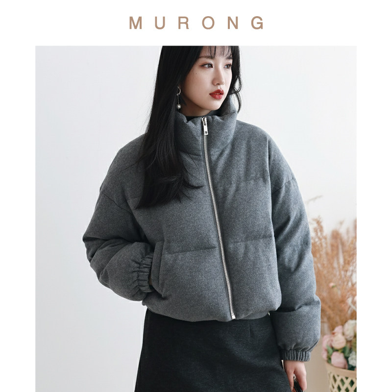 高支羊毛90%白鹅绒羽绒服短款显比例立领拉链外套加厚保暖小个子,女装/女士精品,羽绒服,淘宝优惠券,粉丝福利购,淘宝优惠卷