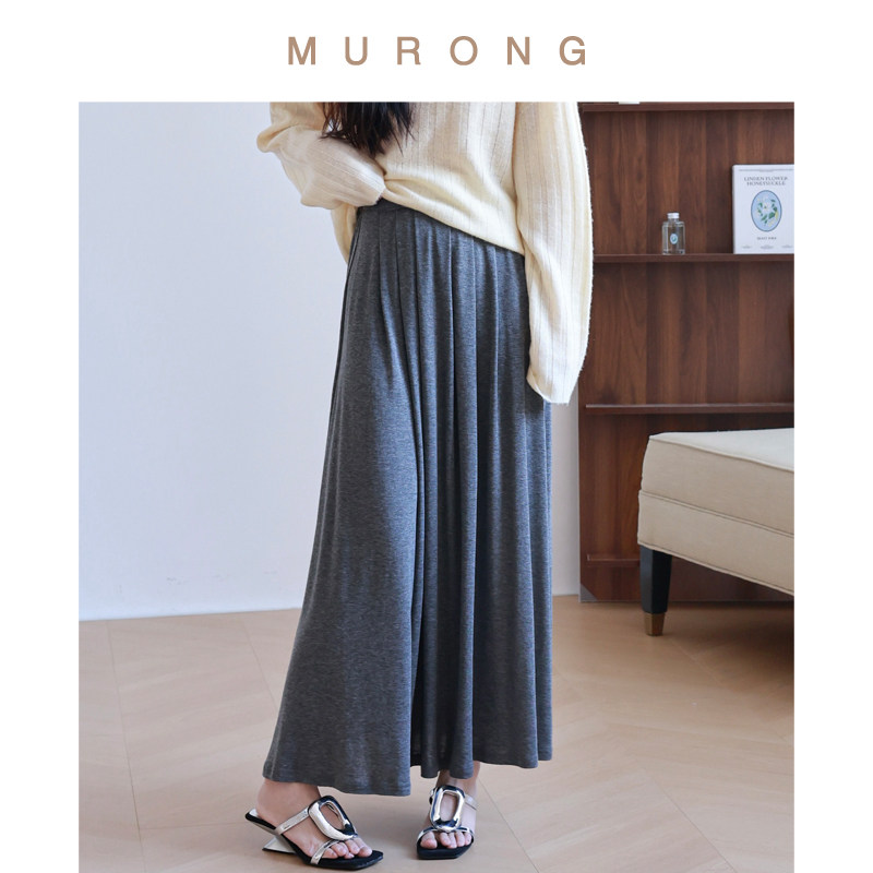 天丝羊毛百褶高腰半身裙简约通勤可机洗长裙百搭垂感A字新款修身,女装/女士精品,半身裙,淘宝优惠券,粉丝福利购,淘宝优惠卷