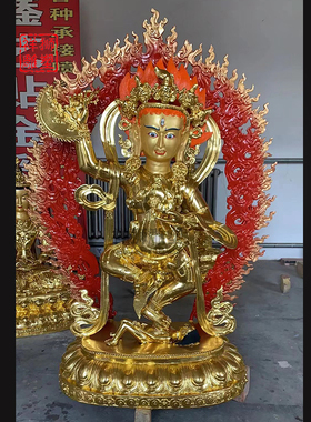 1米2纯铜金刚亥母佛像摆件神铜像