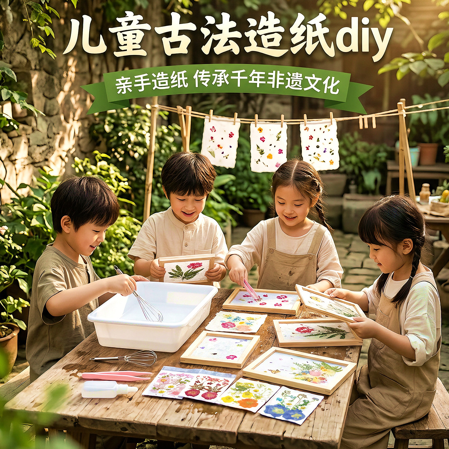 古法造纸术材料包手工diy工具