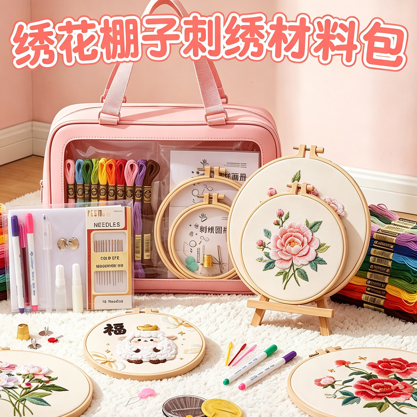 竹绣绷刺绣十字绣辅助工具
