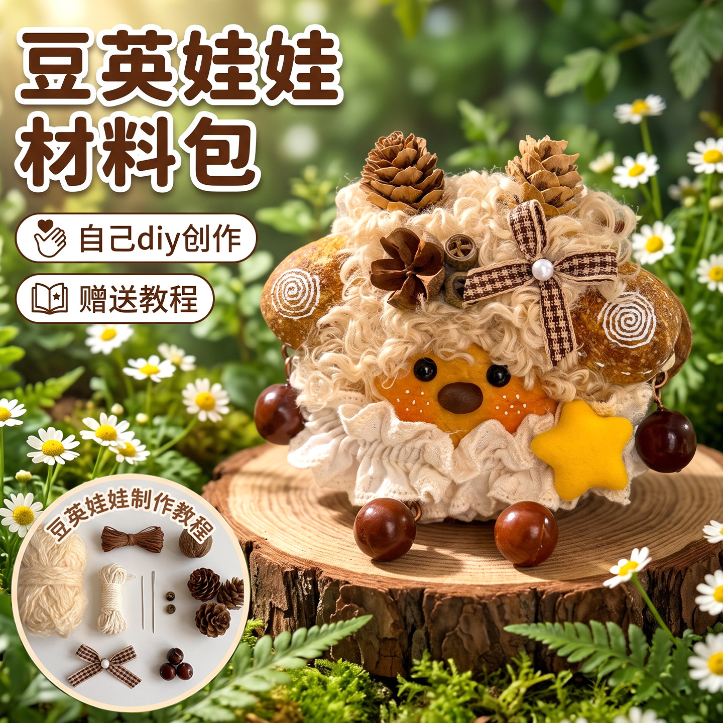 云南豆荚娃娃|手工diy材料包