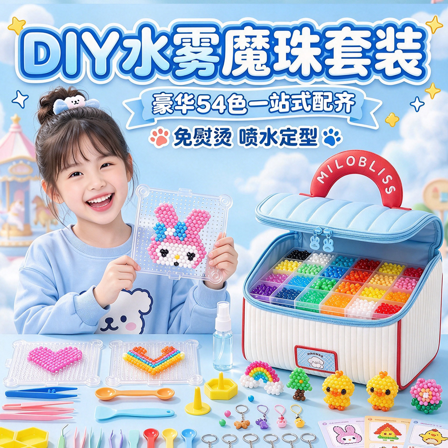 【魔法喷水拼豆】夜光水雾魔珠