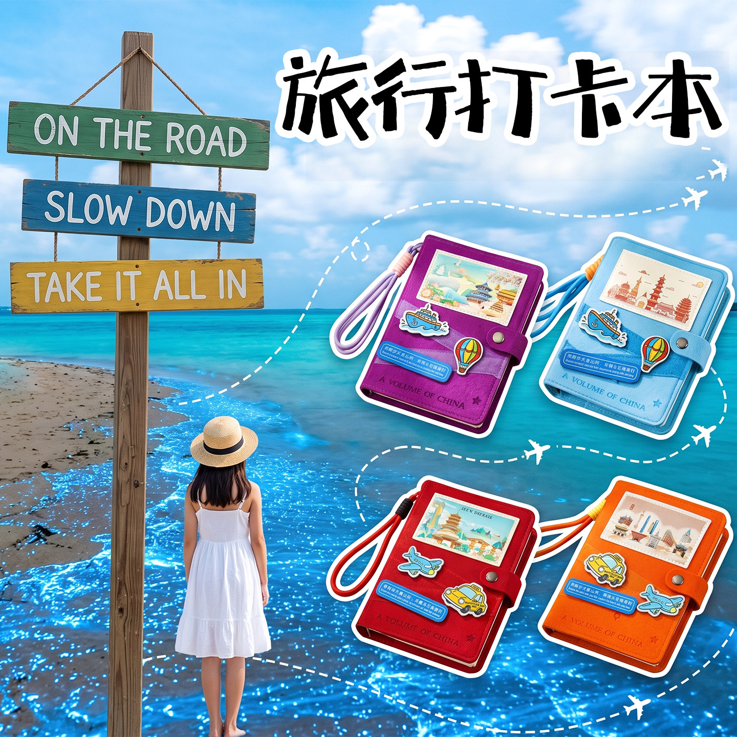 中国旅游打卡盖章本【儿童diy】