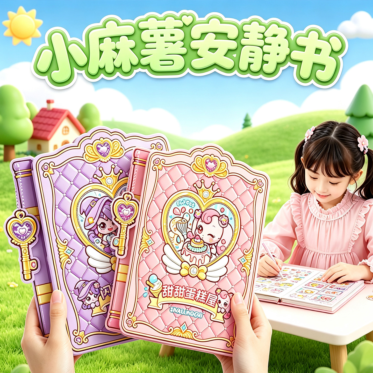 女孩小麻薯安静书diy手工手账