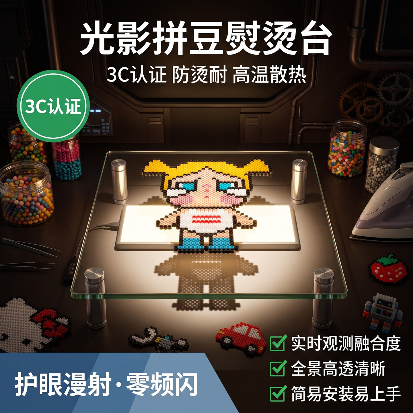 熨烫台拼豆玻璃工作台~加厚垫板