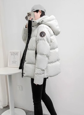 PRATOLA超厚鹅绒羽绒服女短款小个子2026新款冬季加厚保暖外套