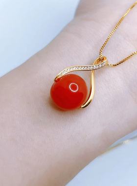 南红送妈妈母亲节礼物锁骨链顺丰