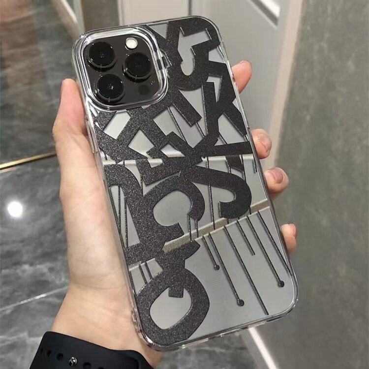 创意个性潮牌英文字母适用iPhone14手机壳新款苹果17promax全包防摔12透明硅胶15情侣保护套16软壳