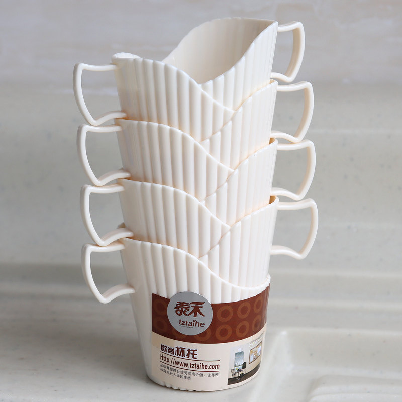 8只杯托加厚一次性纸杯杯托防烫手隔热杯套纸杯架塑料杯茶托