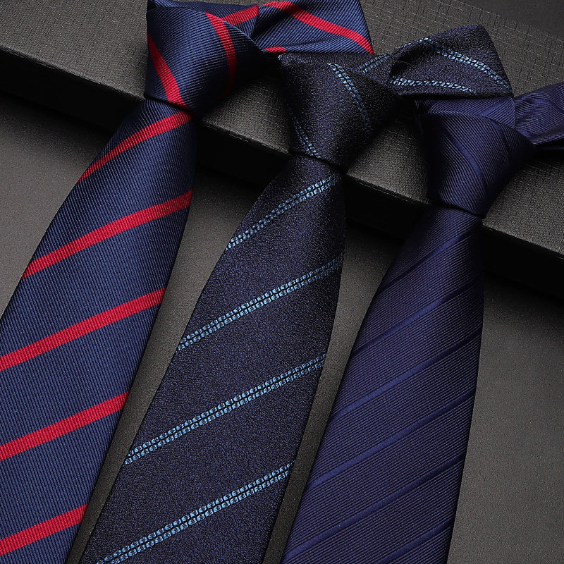 男士商务领带8cm高档结婚正装职业面试手打深蓝色条纹领带高级感,服饰配件/皮带/帽子/围巾,领带,淘宝优惠券,粉丝福利购,淘宝优惠卷
