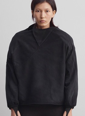 Terrawear 25SS短宽大阔型水洗无帽圆领卫衣 男女同款 无垫肩