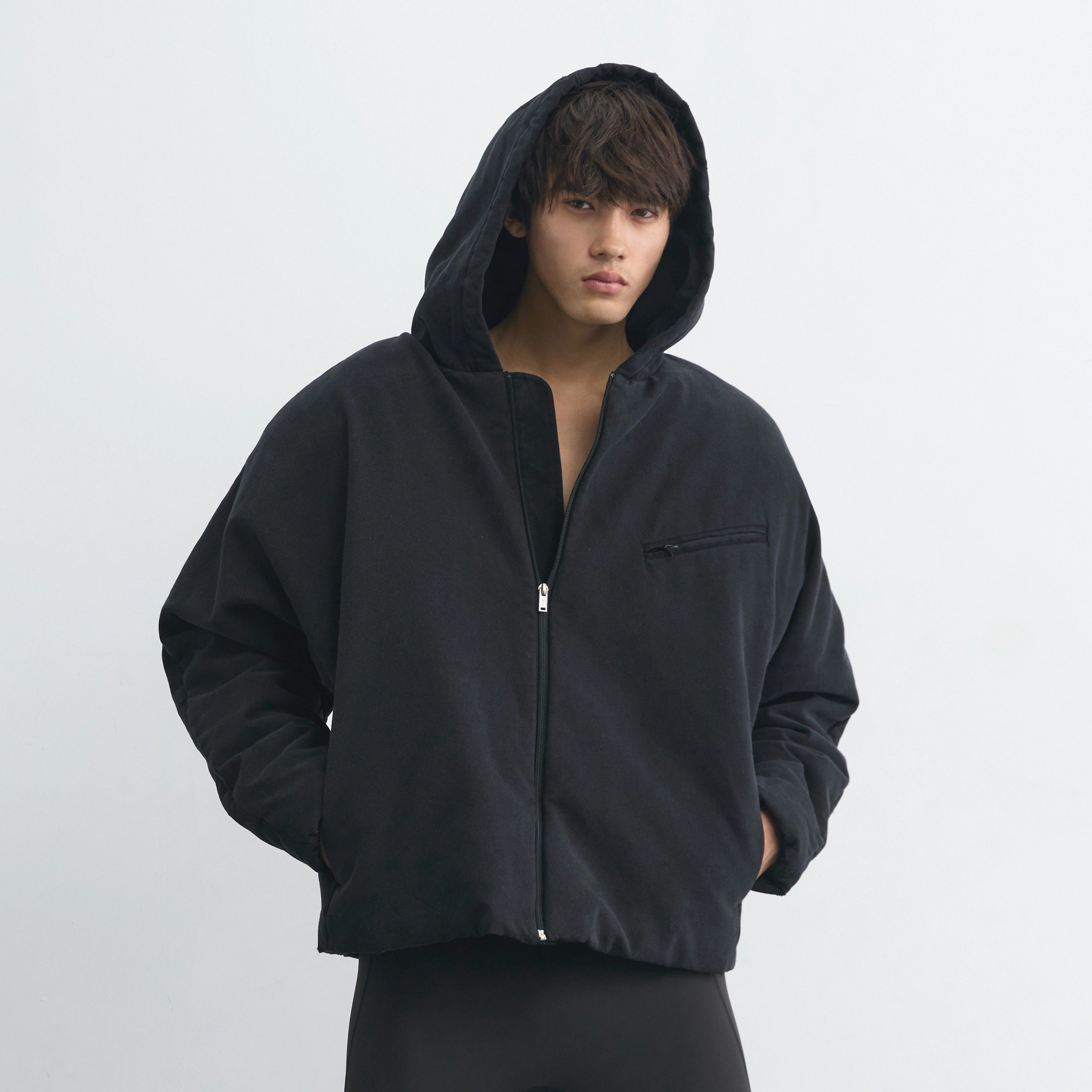 Terrawear绒感秋冬水洗纯棉帆布夹棉中性夹克棉衣外套 男女同款