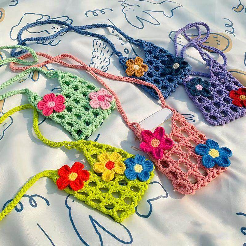 多巴胺春游包编织diy材料包手工毛线钩针泡芙花镂空手机包送闺蜜,服饰配件/皮带/帽子/围巾,DIY编织材料包,淘宝优惠券,粉丝福利购,淘宝优惠卷