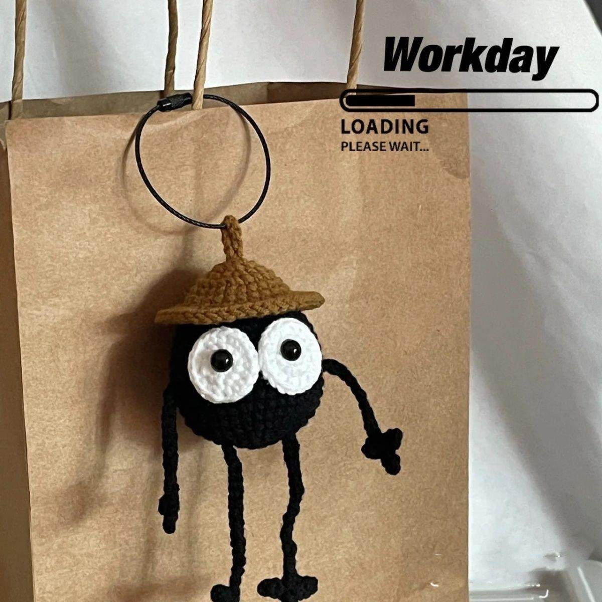 小红书同款手工毛线编织钩针黑煤球煤球玩偶材料包diy挂件钥匙扣,服饰配件/皮带/帽子/围巾,DIY编织材料包,淘宝优惠券,粉丝福利购,淘宝优惠卷