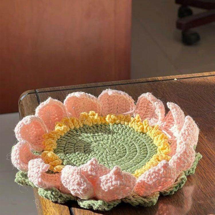 DIY可爱师妹手作好运莲莲荷花荷叶杯编织diy材料手工毛线钩针礼物,服饰配件/皮带/帽子/围巾,DIY编织材料包,淘宝优惠券,粉丝福利购,淘宝优惠卷