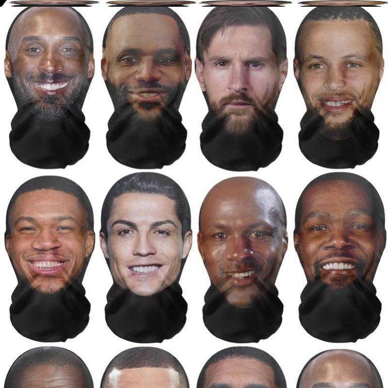 科比詹姆斯C罗库里人脸表演恶搞整蛊头套全脸3D面罩巴拉克拉法帽