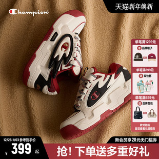女魔术贴板鞋 厚底鞋 2025秋冬新款 男女鞋 休闲鞋 Champion冠军面包鞋